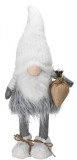 Decoratiune luminoasa Boy Gnome w hat white, 26x26x65 cm, plus, gri/alb