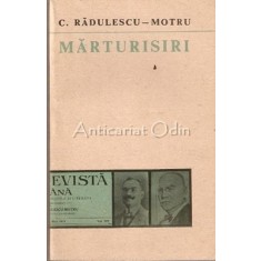 Marturisiri - C. Radulescu-Motru