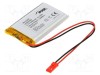 Acumul: Li-Po 3,7V 2200mAh cabluri,contector JST SYP-02T-1, Akyga Battery