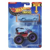 HOT WHEELS MONSTER TRUCK SI MASINUTA METALICA SCORPEDO ALBASTRU, HOT WHEELS - Monster Truck