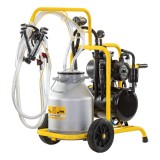 Aparat de muls capre AgroElectro, 2 posturi, bidon 30L aluminiu, pompa vid 230L/min, pulsator reglabil