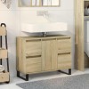 VidaXL Dulap pentru baie, stejar sonoma, 80x33x60 cm, lemn compozit