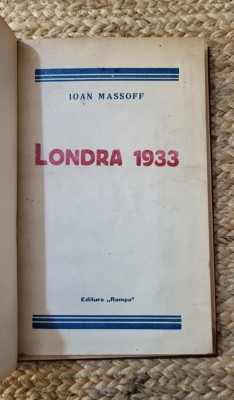 LONDRA 1933 de IOAN MASSOF foto