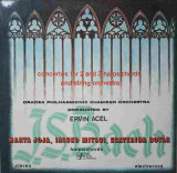 Disc vinil, LP. CONCERTOS FOR 2 AND 3 HARPSICHORDS AND STRING ORCHESTRA. 2 DISCURI VINIL-J.S. BACH, Clasica