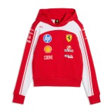 Ferrari hanorac de damă cu glugă official Teamline Replica F1 Team 2026 - L