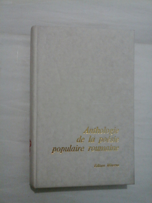 Anthologie de la poesie populaire roumaine