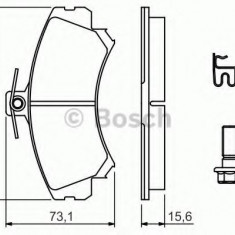 Set placute frana,frana disc MITSUBISHI COLT VI (Z3, Z2) (2002 - 2012) BOSCH 0 986 424 371