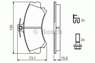 Set placute frana,frana disc MITSUBISHI COLT VI (Z3, Z2) (2002 - 2012) BOSCH 0 986 424 371 foto