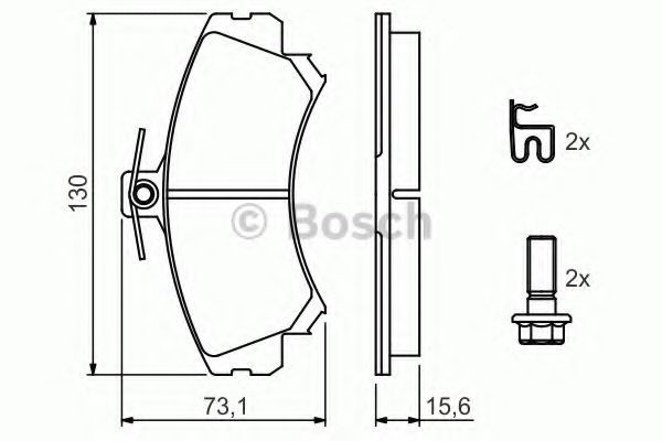Set placute frana,frana disc MITSUBISHI COLT VI (Z3, Z2) (2002 - 2012) BOSCH 0 986 424 371