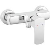 Baterie perete dus Ferro Alba VerdeLine BLB7VL, 10 bar presiune maxima, 1/2 x 3/4 racord excentric, 90&deg;C temperatura apa maxima, crom, fara accesorii