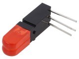 LED roșu cu 2 diode, lentilă difuză