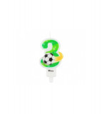 Lumanare tort cifra cu minge fotbal, 7.8 cm-Tip Cifra 3