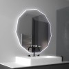 Oglinda LED Poligon, 70cm, Judith Senzor MotionGlow Marcello, Sistem Dezaburire, Ceas &amp; Termometru, Dimabila 084 ModernLight Concept