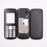 Carcasa Fata Originala Nokia C1-02 Neagra + Geam + Taste, Carcasa Completa