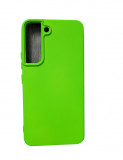 Husa silicon protectie camera cu microfibra Samsung Galaxy S22 Verde Neon