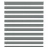 Jaluzea tip zebra gri &icirc;nchis lățime țesătură 125,9 cm poliester