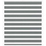 Jaluzea Zebra Gri &Icirc;nchis vidaXL 125x100cm, Lățime Material 120.9cm, Poliester, Montaj cu/fără găurire