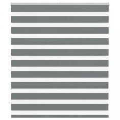 Jaluzea tip zebra gri &amp;icirc;nchis lățime țesătură 125,9 cm poliester foto
