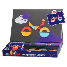 Carte magnetica educativa, Flippy, 2 in 1, Puzzle creativ, 129 piese foto
