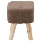 Taburet pentru copii, patrat, 26x26x34cm, maxim 50kg, maro Household NewTrend