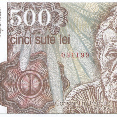 Romania 500 lei 1991 Aprilie - Constantin Brancusi, 031199, P-98b - UNC !!!