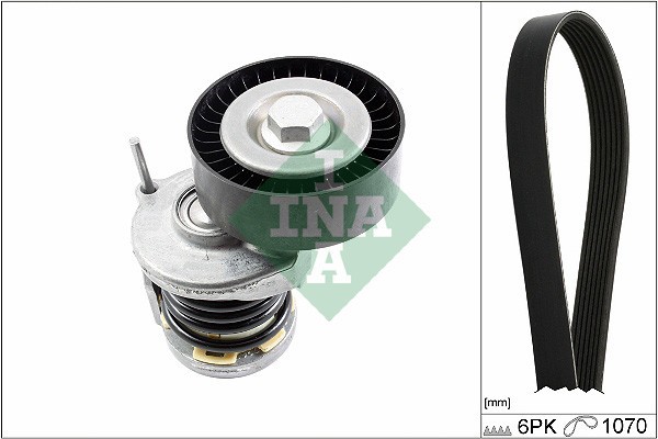 INA 529 0475 10 Set curea transmisie cu caneluri