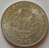 Moneda 25 Bani - RS ROMANIA, anul 1982 *cod 4742 --- XF spre AUNC, Aluminiu