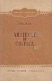 Articole de critica
