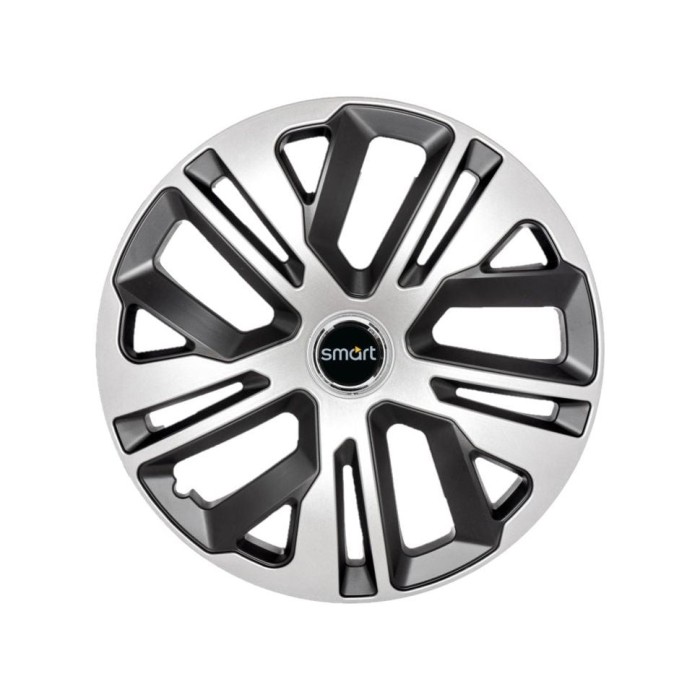 Set 4 Capace Roti 16 Inchi (R16) Raven Gri-Negru, Compatibile Cu Smart