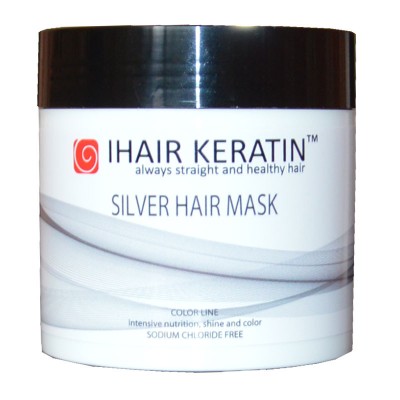 Masca Coloranta gri, argintiu Ihair Keratin 500ml foto