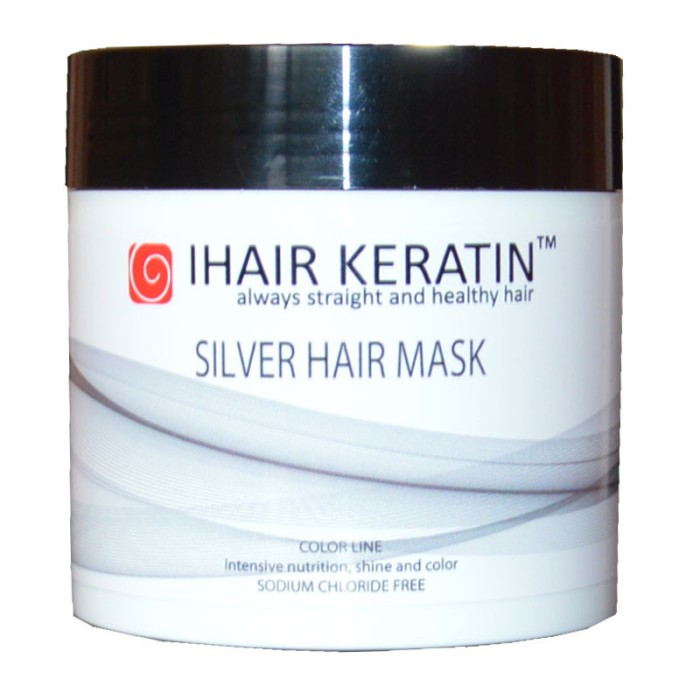 Masca Coloranta gri, argintiu Ihair Keratin 500ml