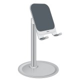 Suport Telefon Birou MRG MK1, Pliabil, Rotativ, Aluminiu, Antiderapant, Alb