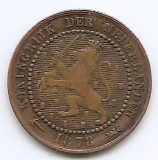 Olanda 1 Cent 1878 - Willem III / Wilhelmina , Bronz, 19 mm KM-107.1 (2), Europa