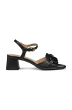Geox sandale de piele D NEW ERAKLIA 50 T femei, culoarea negru, cu toc drept, D55YQC 000TU C9999