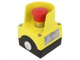 Casetă de comandă cu 1 buton cap ciupercă IP67