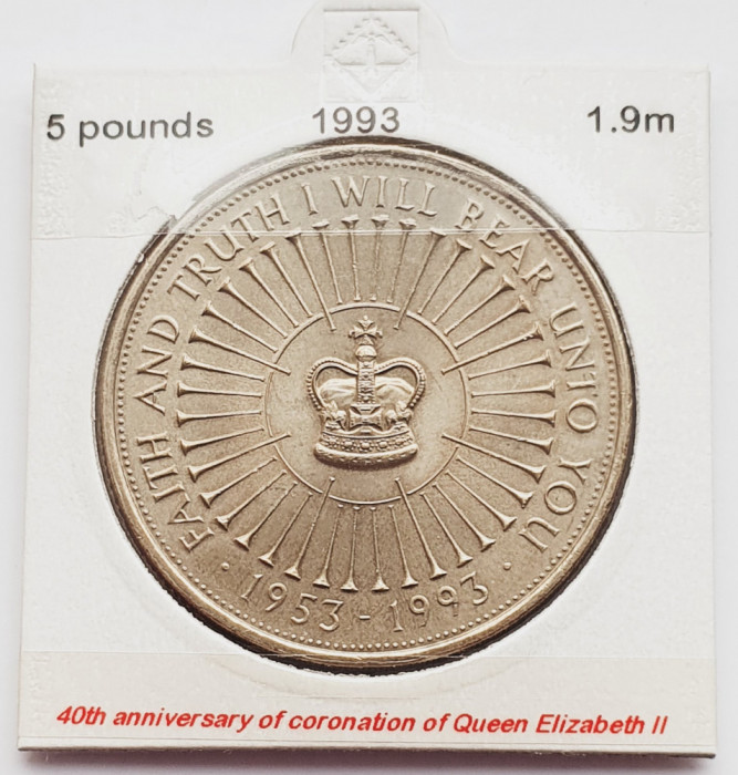 1854 Marea Britanie UK Anglia 5 Pounds 1993 40th Coronation Jubilee km 965