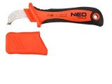 Cuțit electricieni semirotund, izolat, cu picior de ghidare NEO TOOLS 190mm, EN 60900, VDE, max 1kV AC