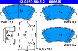 ATE 13.0460-5645.2 set placute frana,frana disc