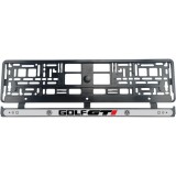 Set 2 bucati, suport numar inmatriculare Volkswagen Golf GTI Dark