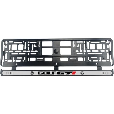 Set 2 bucati, suport numar inmatriculare Volkswagen Golf GTI Dark foto