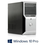 Workstation Dell Precision T1500, Quad Core i7-860, Radeon HD 7350, Win 10 Pro