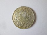 Letonia 1 Lats 1924 argint placat cu aur in stare foarte buna,diametrul=23,greutate=5 grame, Europa