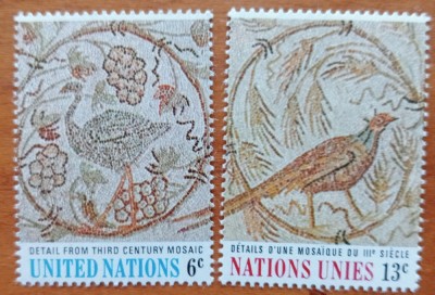 ONU-NY-&amp;#039;&amp;#039;ARTA-FRESCE&amp;#039;&amp;#039;-SET-2V- MNH- NESTAMPILATA-LUX foto