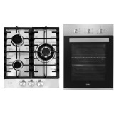 Pachet Incorporabil Samus Cuptor incorporabil SC456GTXV, 43 L, 6 Functii + Plita incorporabila PSG-43SX1, 3 Arzatoare, Gratare fonta