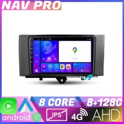 Navigatie Smart For Two 2010 2015 KIT Smart10 EDOTEC-LITE Android Ecran 720P Octa Core 8 128 Carplay CarStore Technology foto