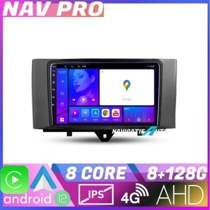 Navigatie Smart For Two 2010 2015 KIT Smart10 EDOTEC-LITE Android Ecran 720P Octa Core 8 128 Carplay CarStore Technology