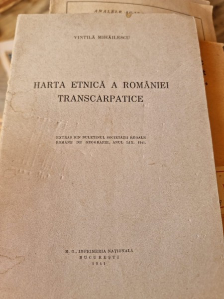 Harta etnica a Romaniei Transcarpatice - Vintila Mihailescu