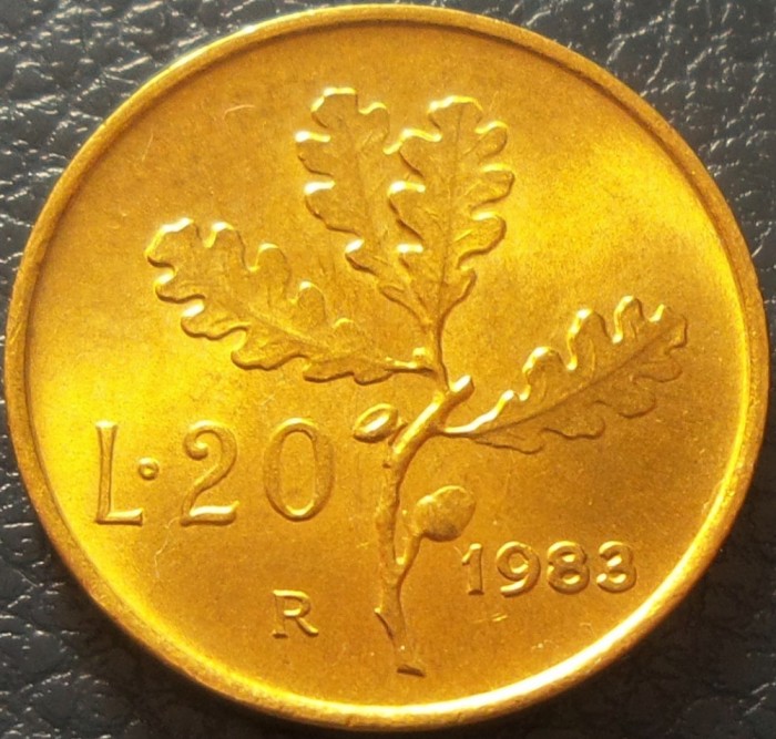 Moneda 20 LIRE - ITALIA, anul 1983 *cod 1221 A = UNC