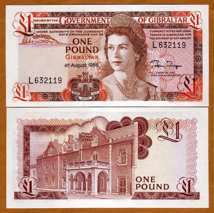 !!! RARR : GIBRALTAR - 1 POUND 1988- P 20 e - UNC