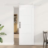 Ușa glisantă vidaXL cu set de hardware alb 73.5x198.5 cm Lemn solid de pin